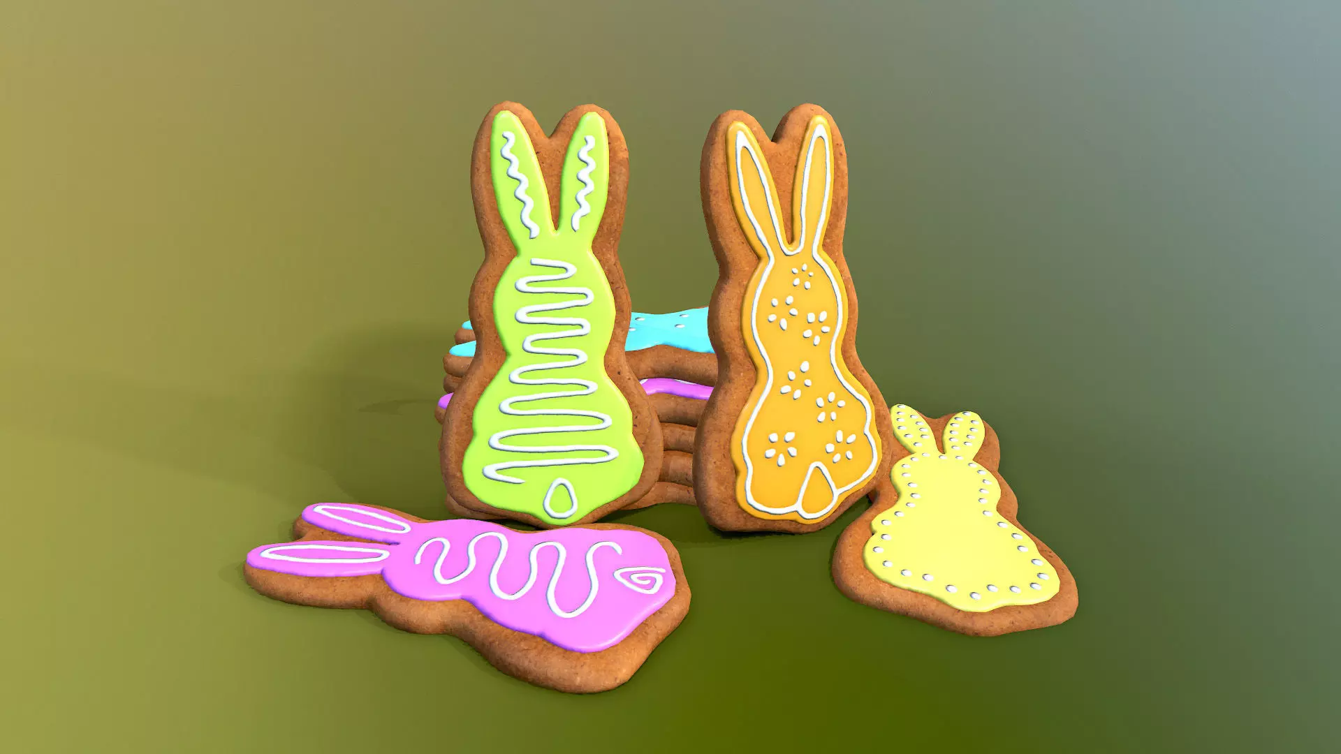 Easter Cookies 3D model_0