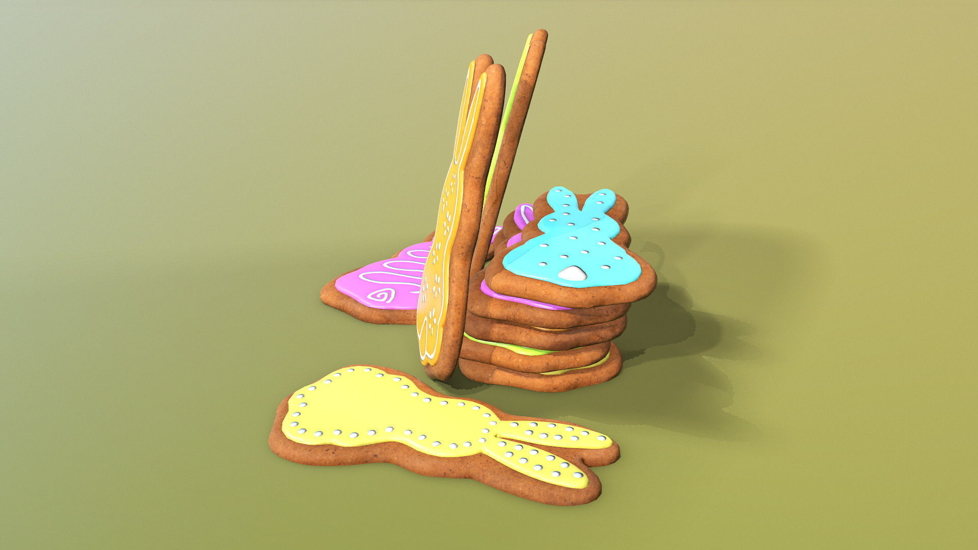 Easter Cookies 3D model_3