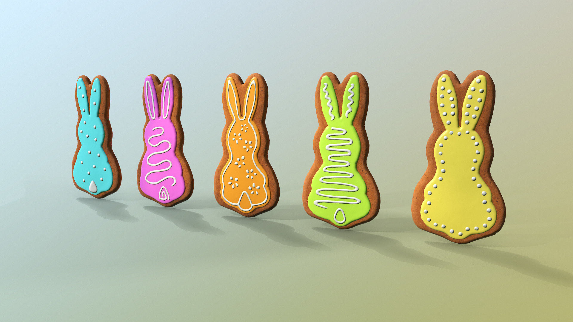 Easter Cookies 3D model_2