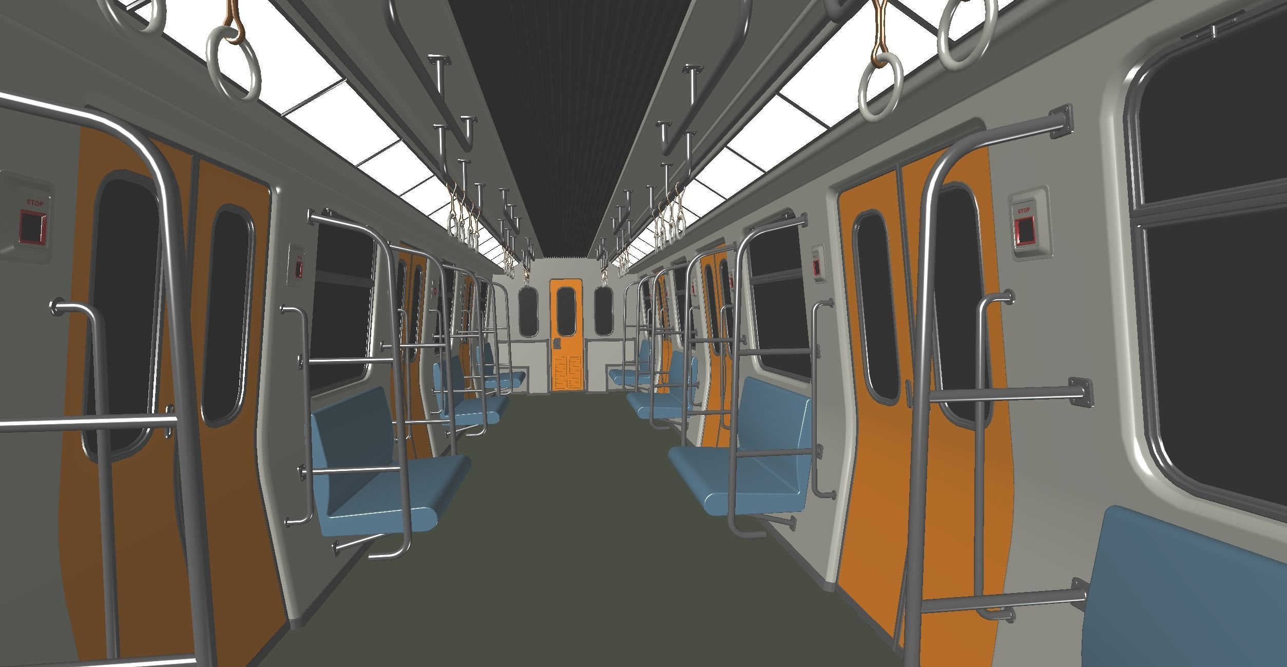 Subway Car Interior HDR Low-poly 3D model_18