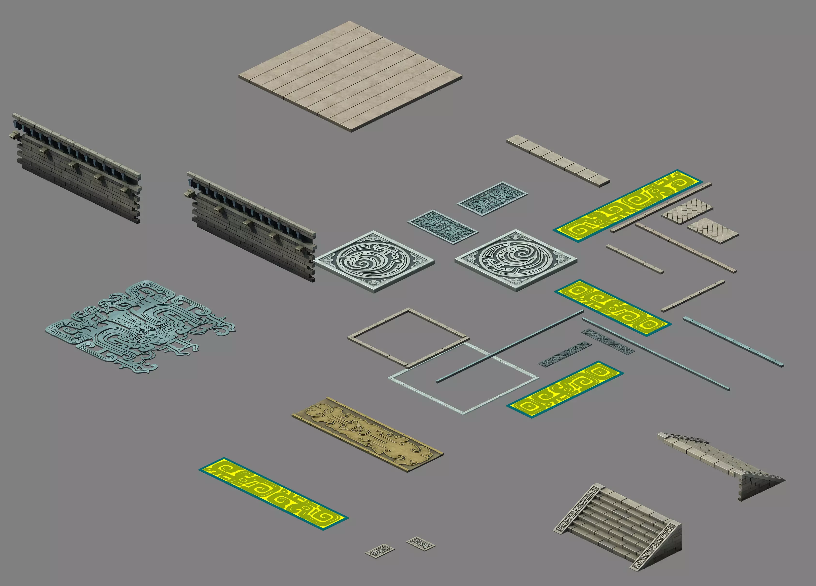 Building floor - components 3D model_0