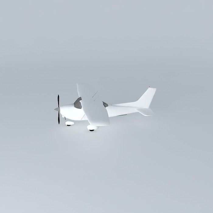 Template Cessna 152 Low Poly Free 3D model_2
