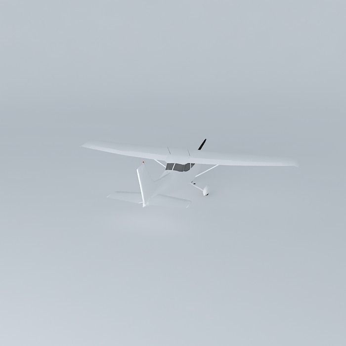 Template Cessna 152 Low Poly Free 3D model_1
