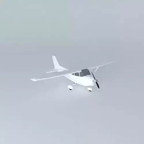 Template Cessna 152 Low Poly Free 3D model