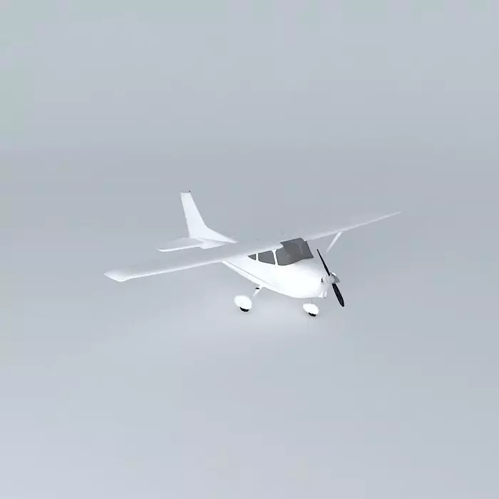 Template Cessna 152 Low Poly Free 3D model_0