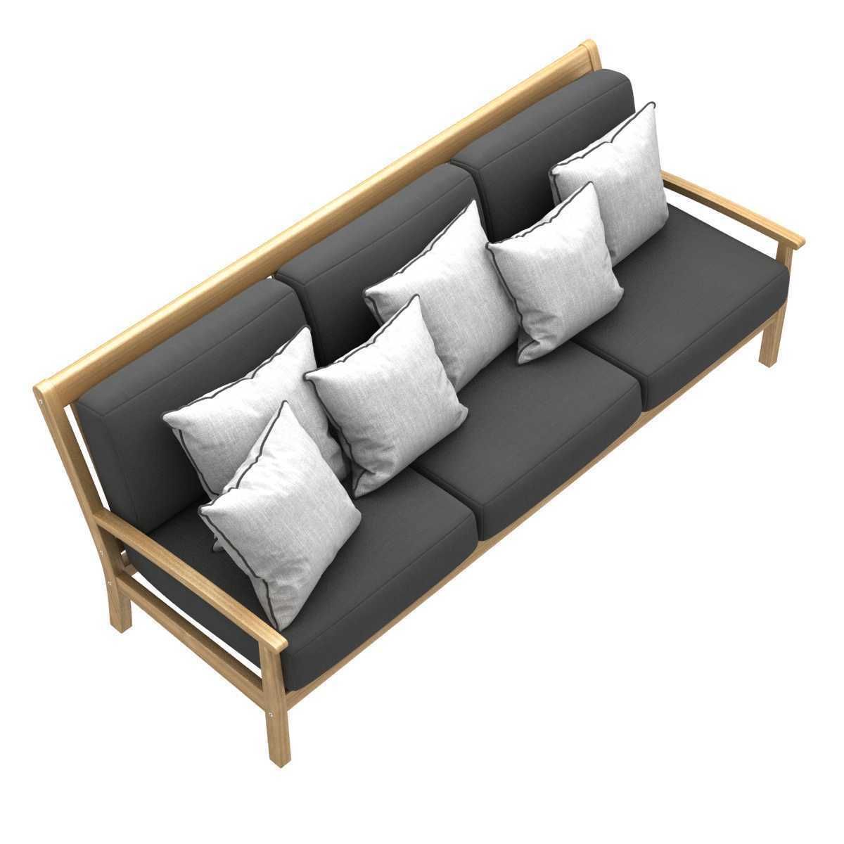 Teak warehouse NAPLES TEAK OUTDOOR SOFA 3D model_6
