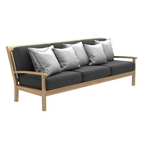 Teak warehouse NAPLES TEAK OUTDOOR SOFA 3D model