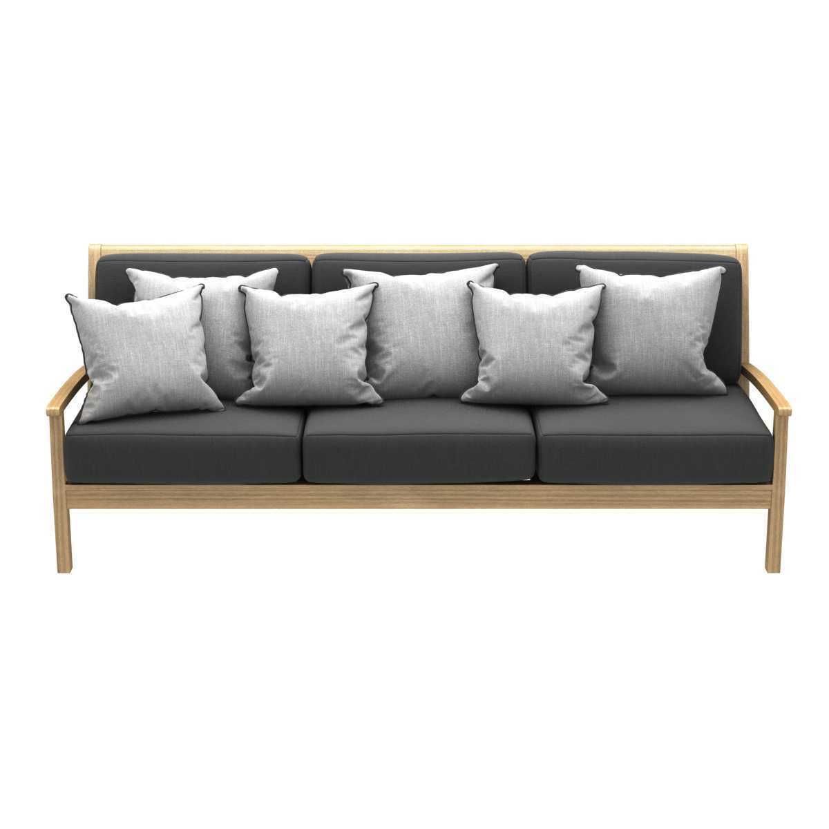 Teak warehouse NAPLES TEAK OUTDOOR SOFA 3D model_4