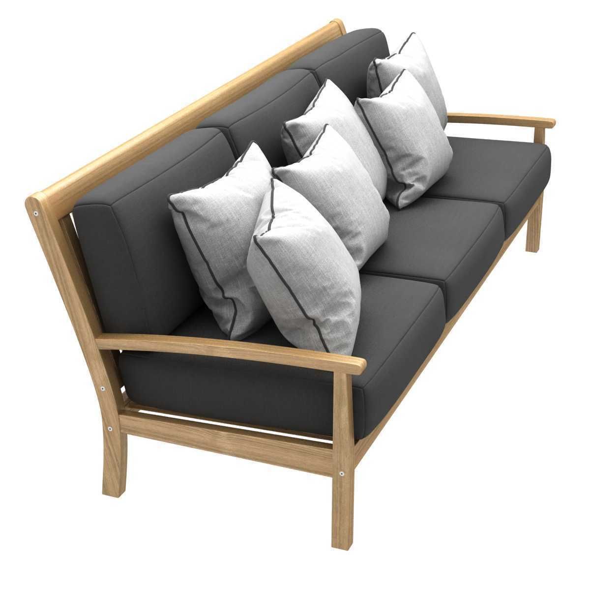 Teak warehouse NAPLES TEAK OUTDOOR SOFA 3D model_3