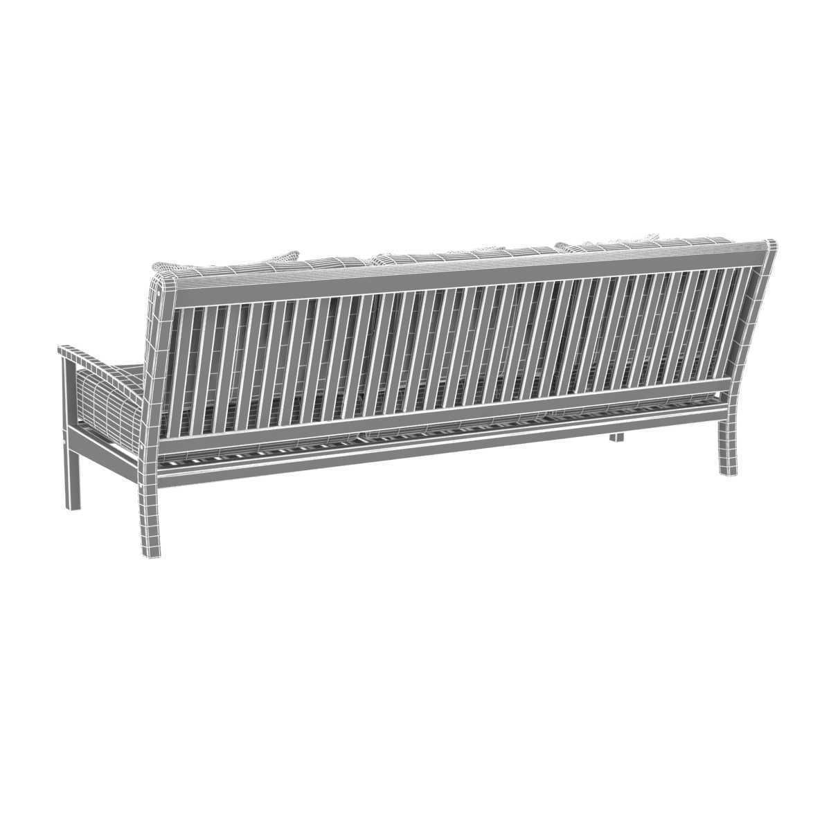 Teak warehouse NAPLES TEAK OUTDOOR SOFA 3D model_9