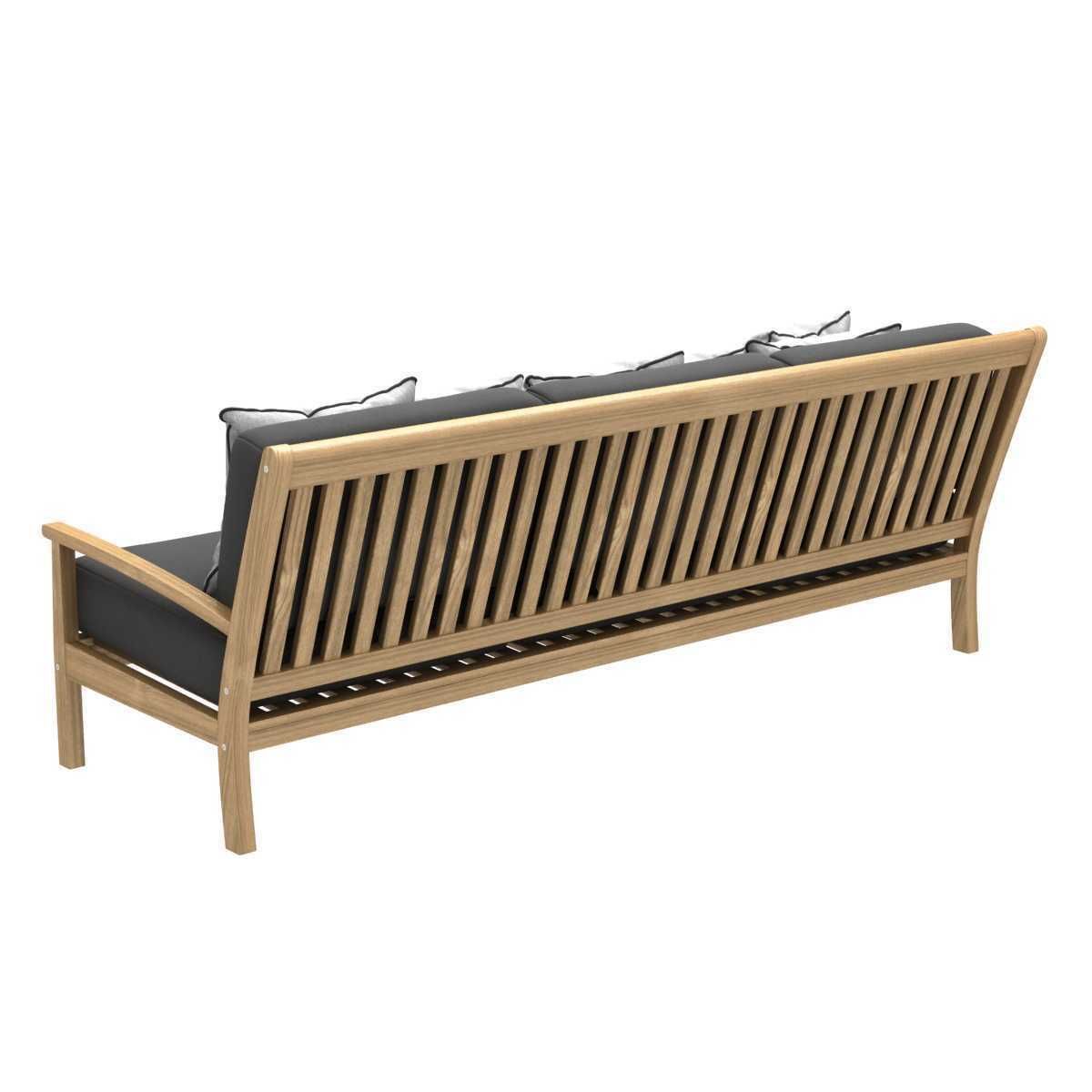 Teak warehouse NAPLES TEAK OUTDOOR SOFA 3D model_1