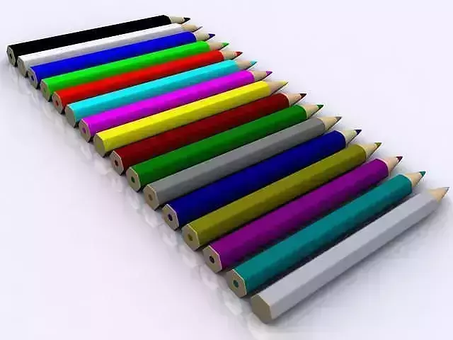 Colored Pencils 3D model