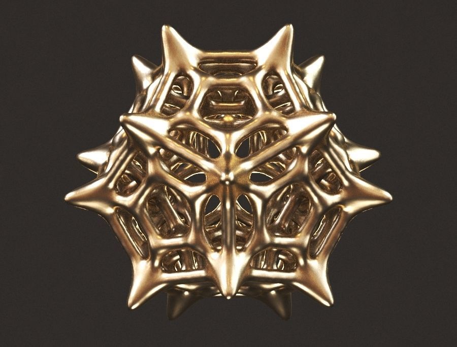 Dodecahedron Pedant 3D print model_2