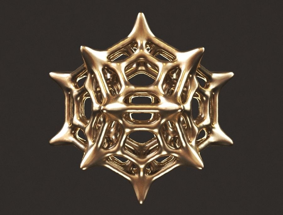 Dodecahedron Pedant 3D print model_3