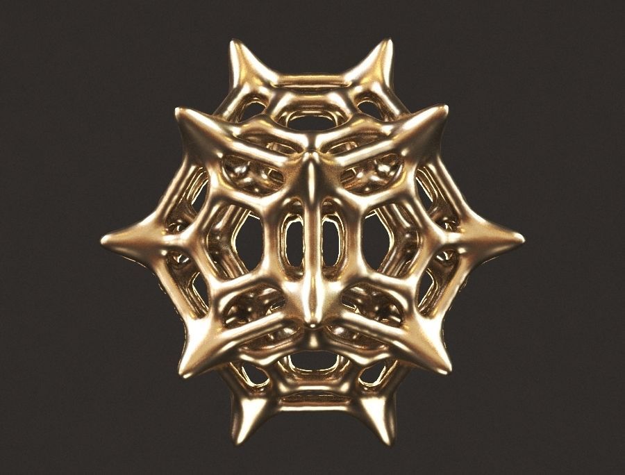 Dodecahedron Pedant 3D print model_1