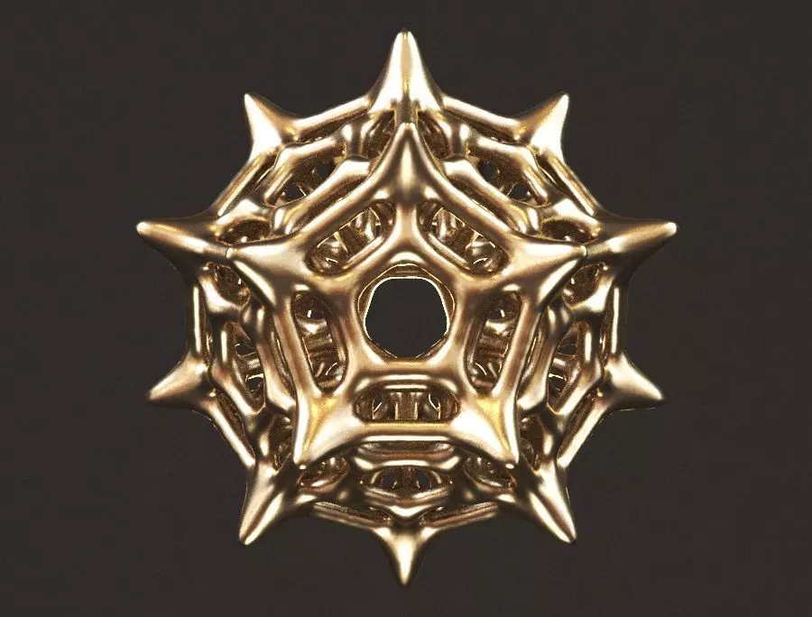 Dodecahedron Pedant 3D print model_0