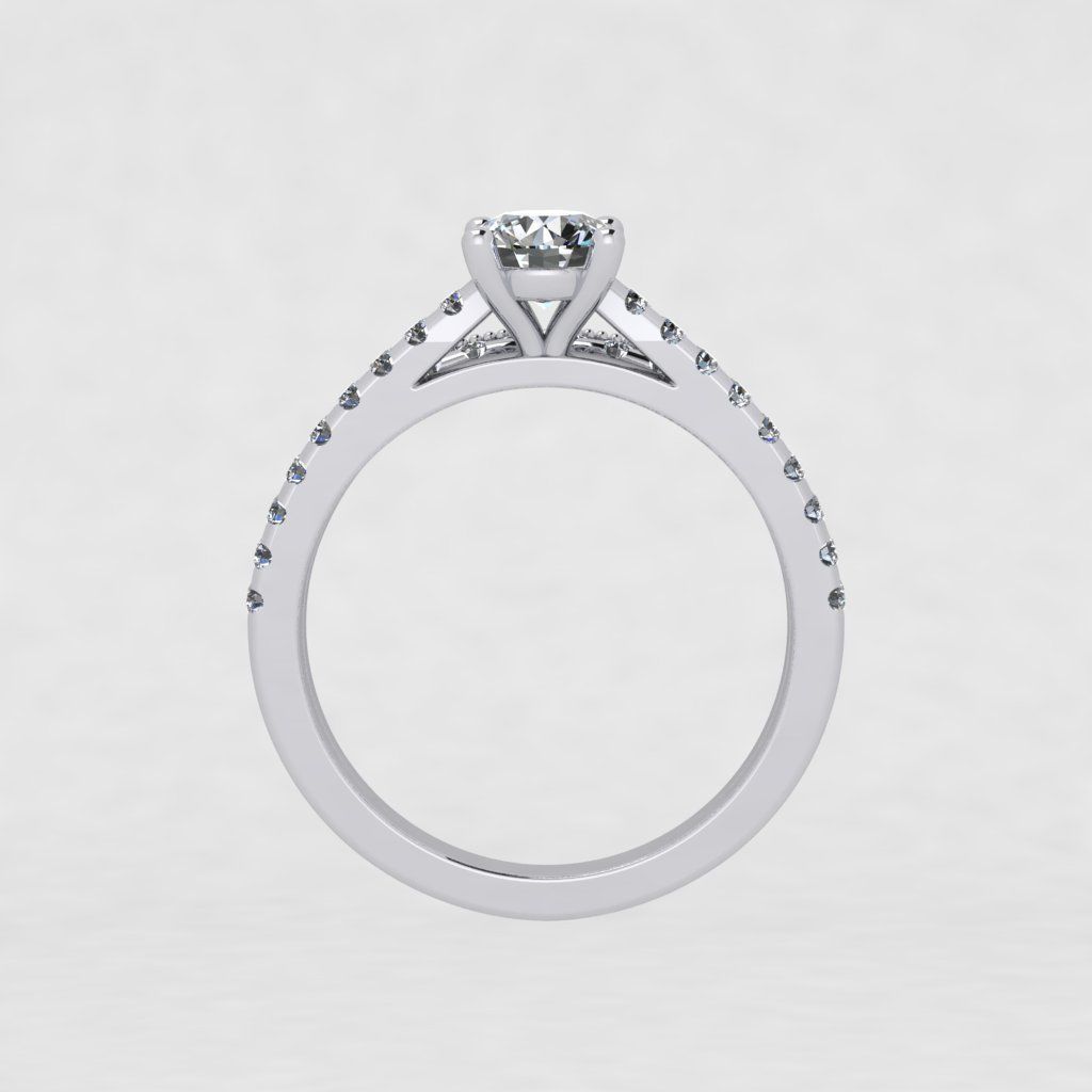 Engagement ring 3D print model_6