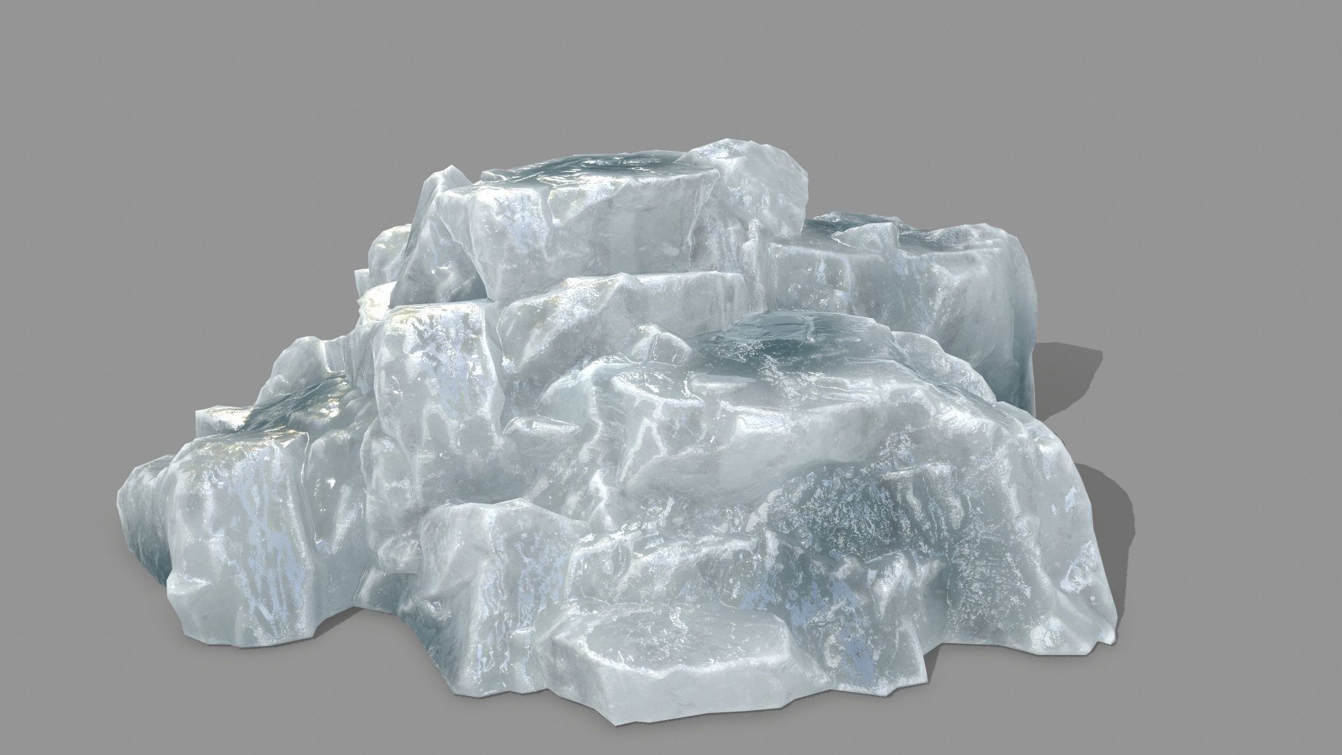 Rock Set piece of Low-poly 3D model_12