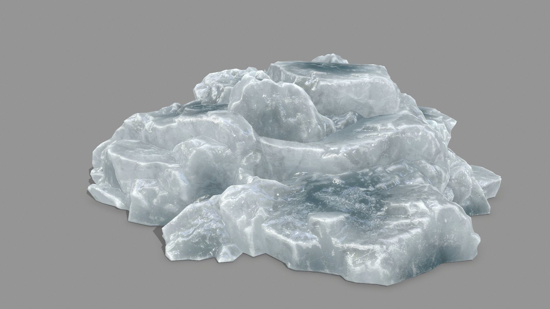 Rock Set piece of Low-poly 3D model_11