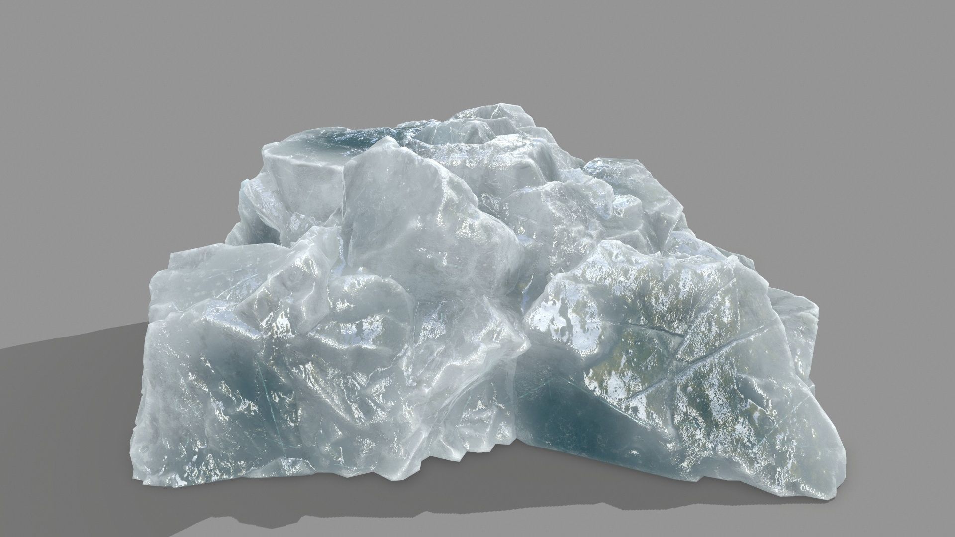 Rock Set piece of Low-poly 3D model_8