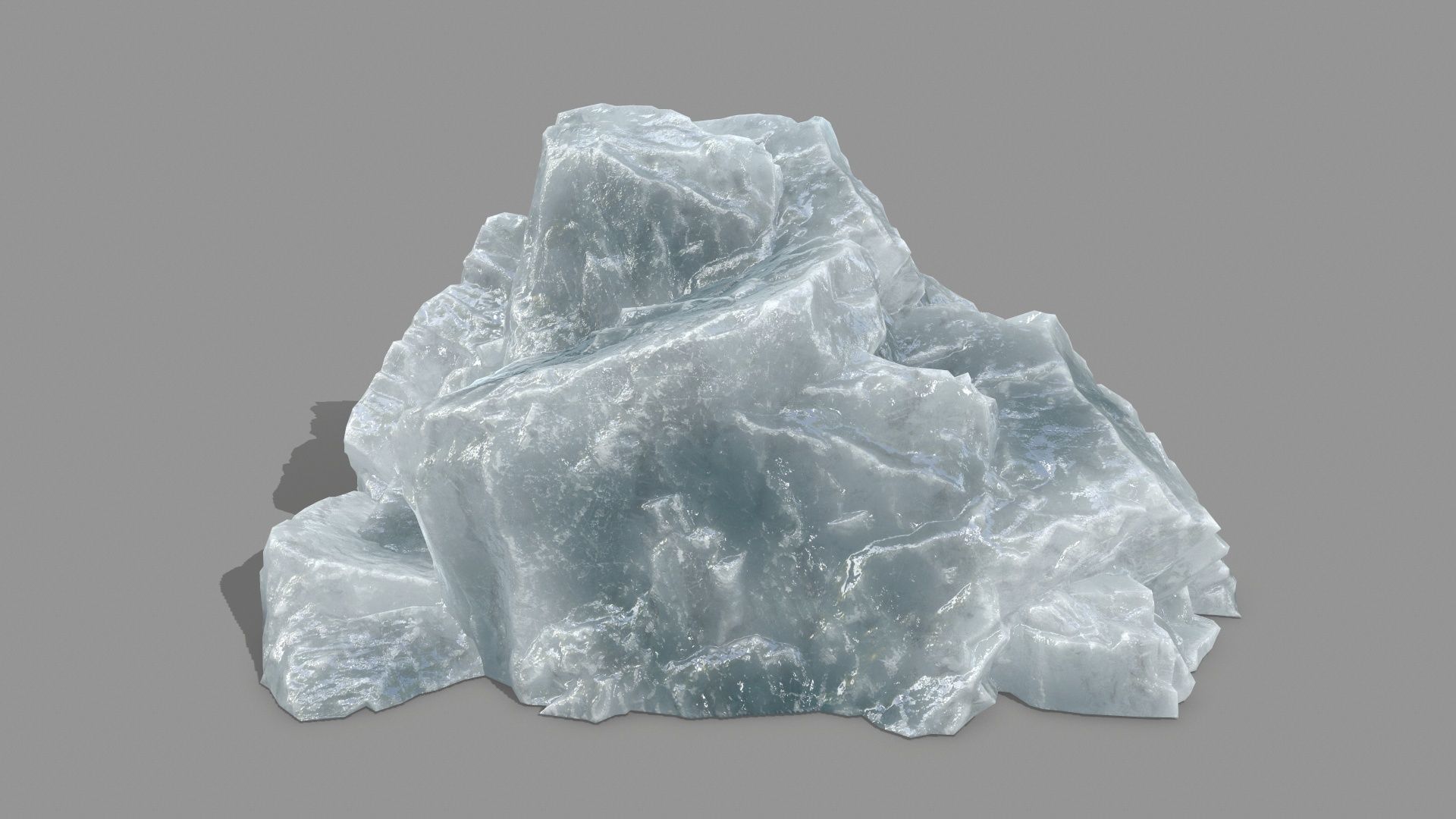 Rock Set piece of Low-poly 3D model_4