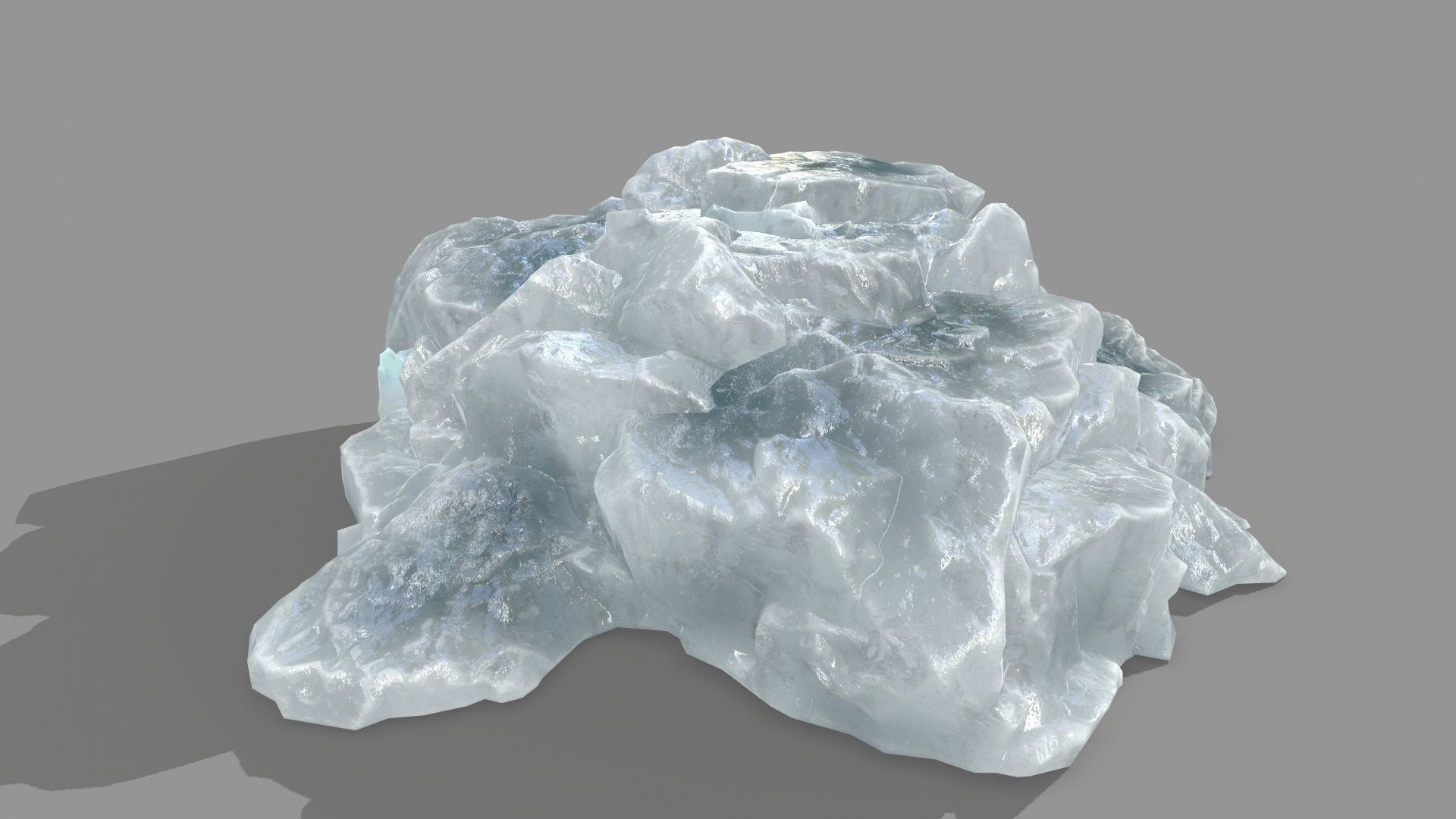 Rock Set piece of Low-poly 3D model_10