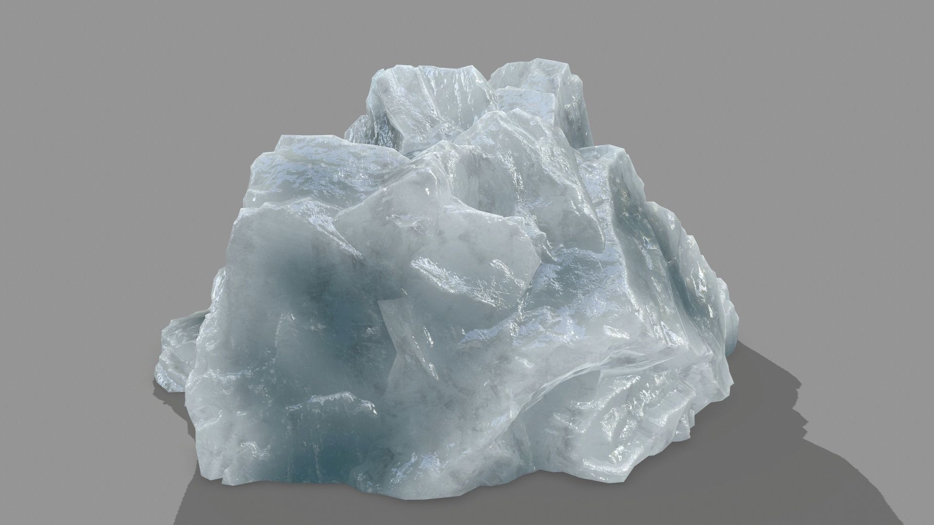 Rock Set piece of Low-poly 3D model_5
