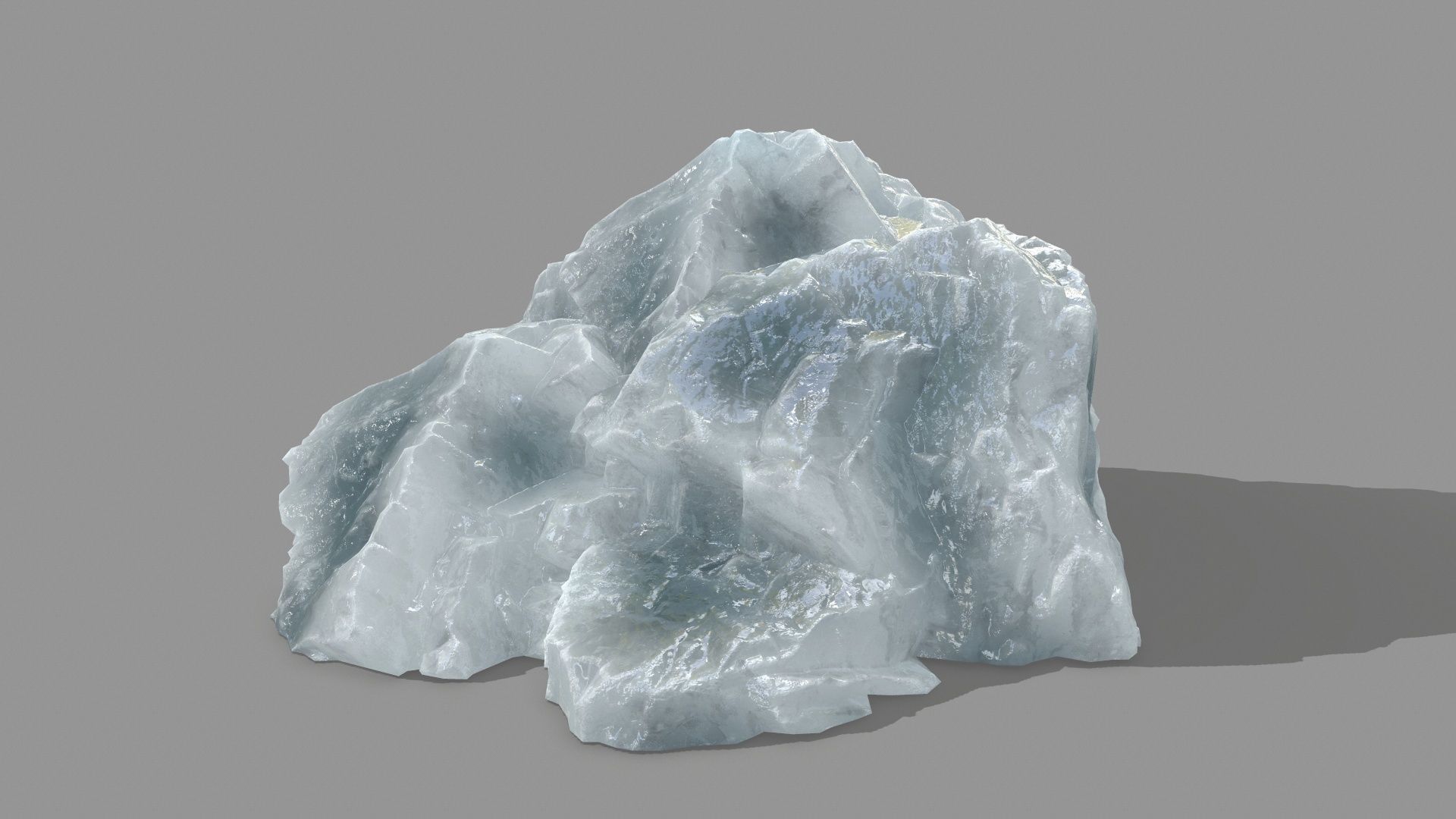 Rock Set piece of Low-poly 3D model_3