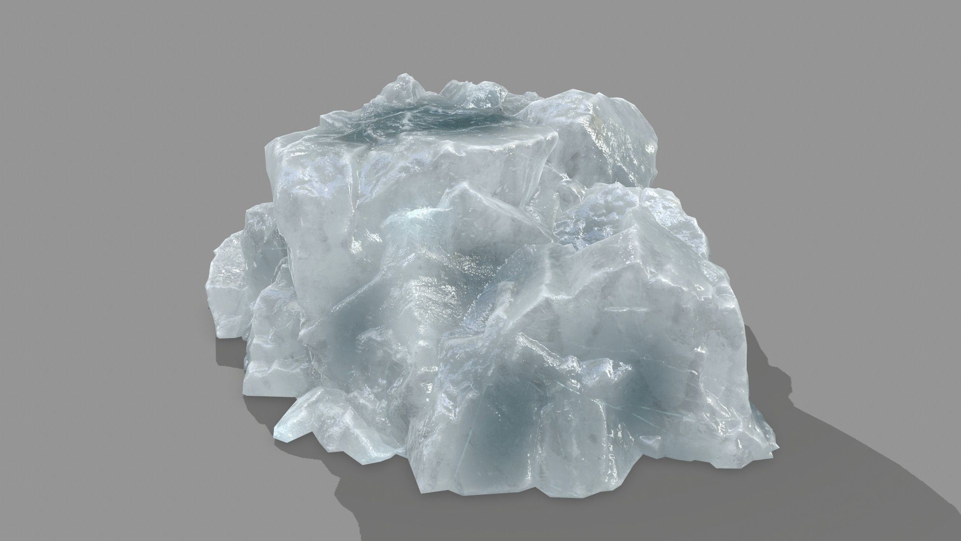 Rock Set piece of Low-poly 3D model_9