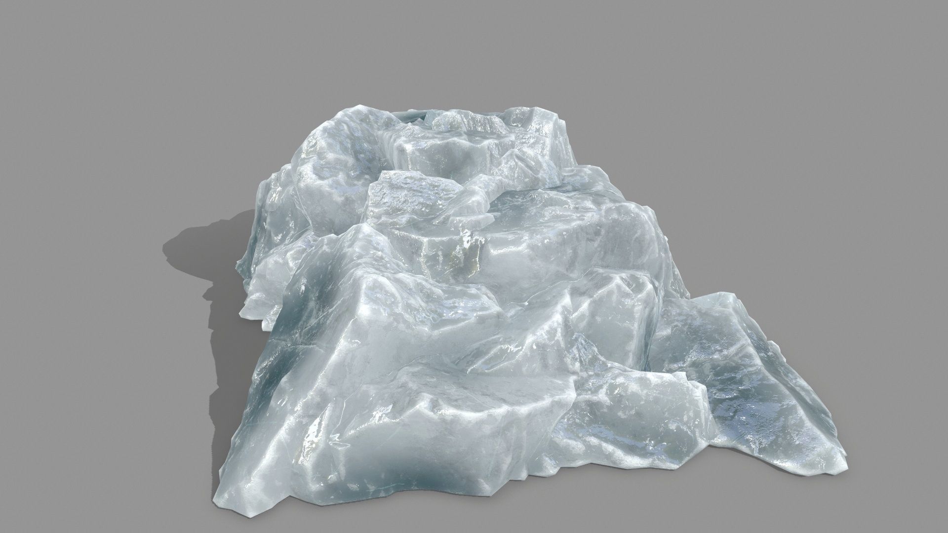 Rock Set piece of Low-poly 3D model_7