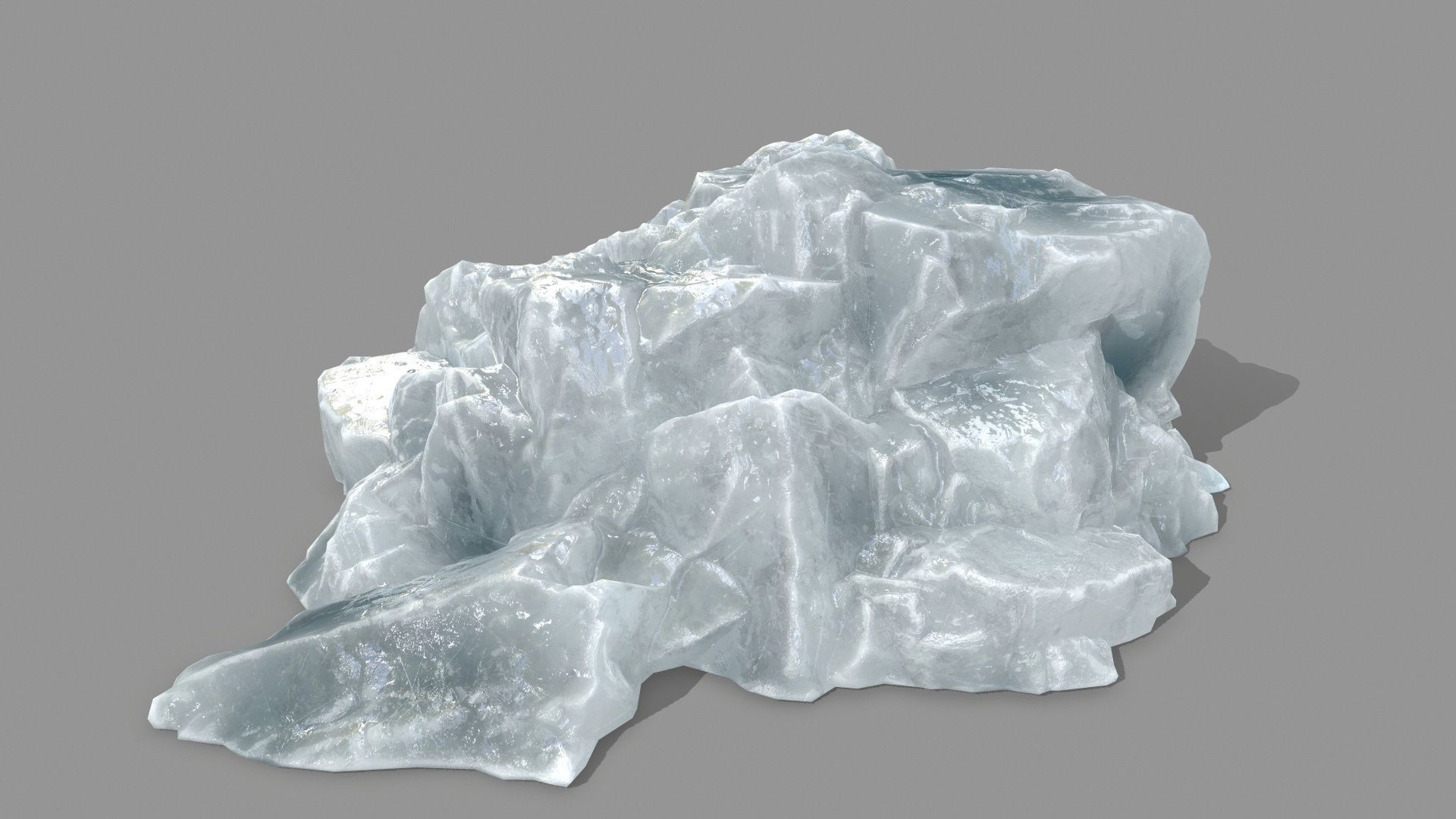 Rock Set piece of Low-poly 3D model_6