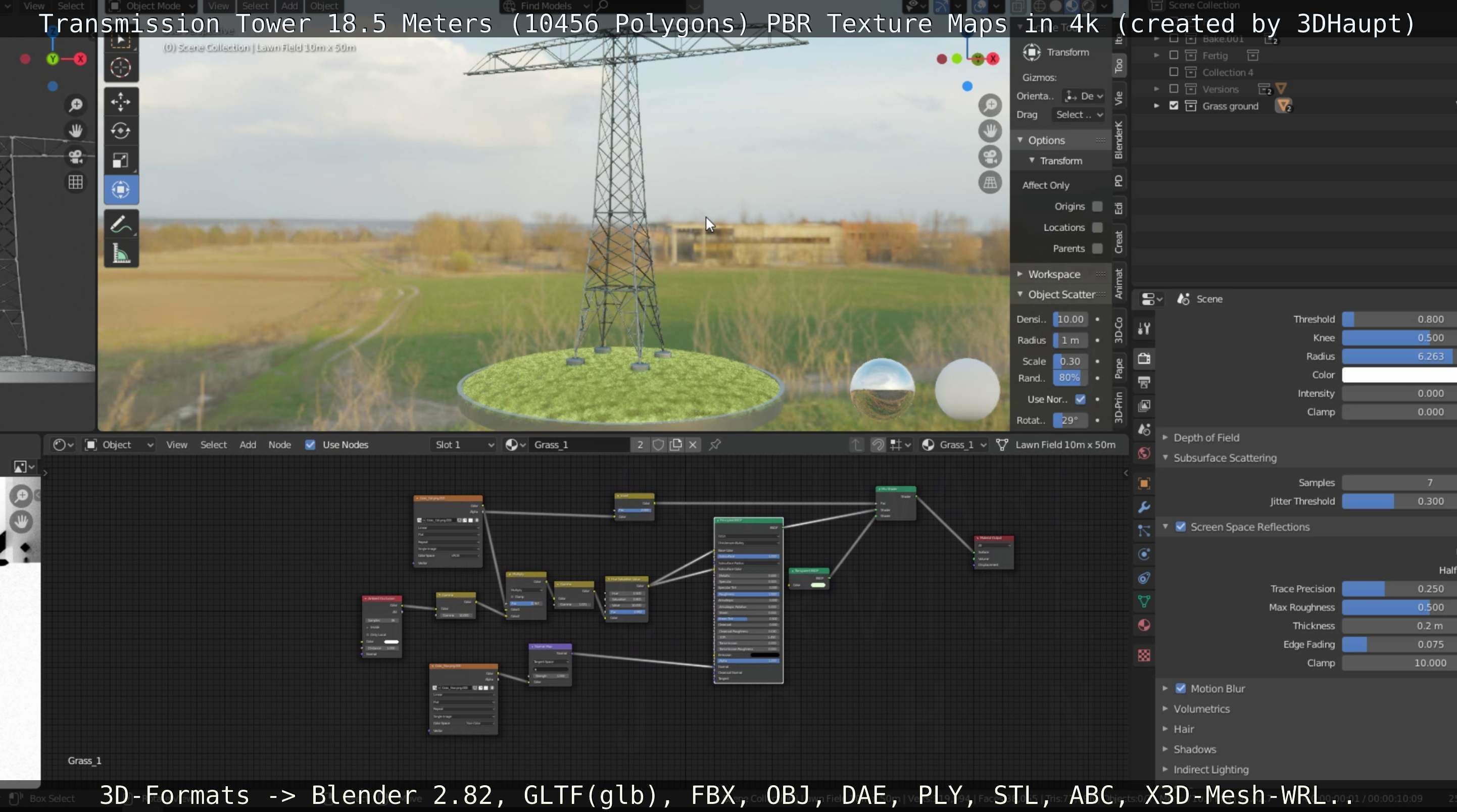Transmission Tower 18 Meters  Low-poly 3D model_24