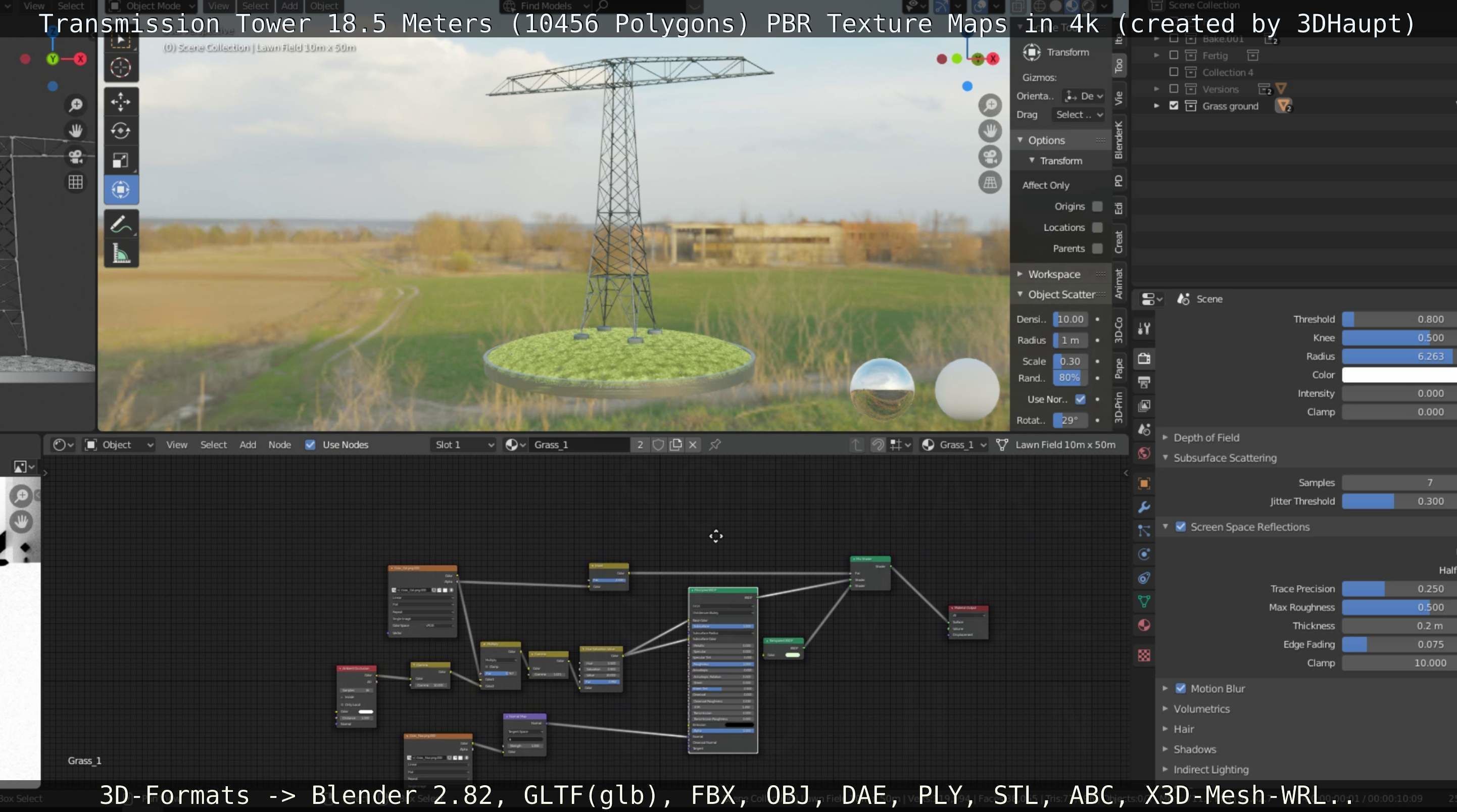 Transmission Tower 18 Meters  Low-poly 3D model_23