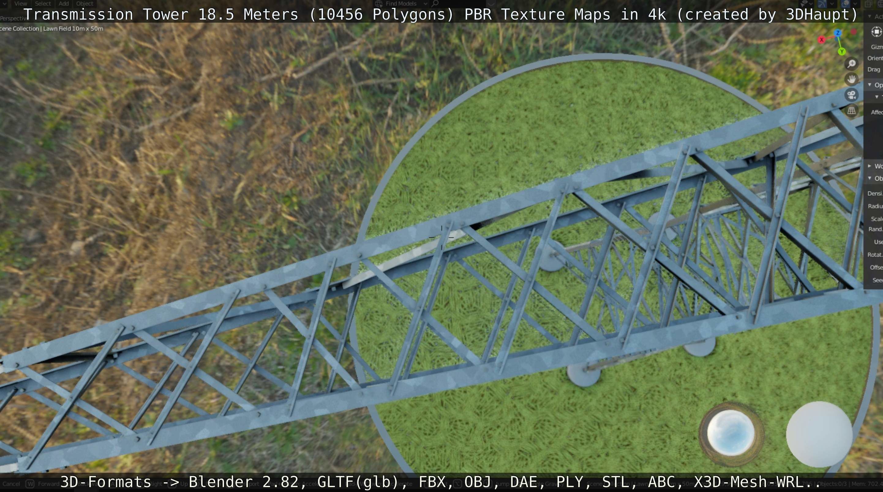 Transmission Tower 18 Meters  Low-poly 3D model_41