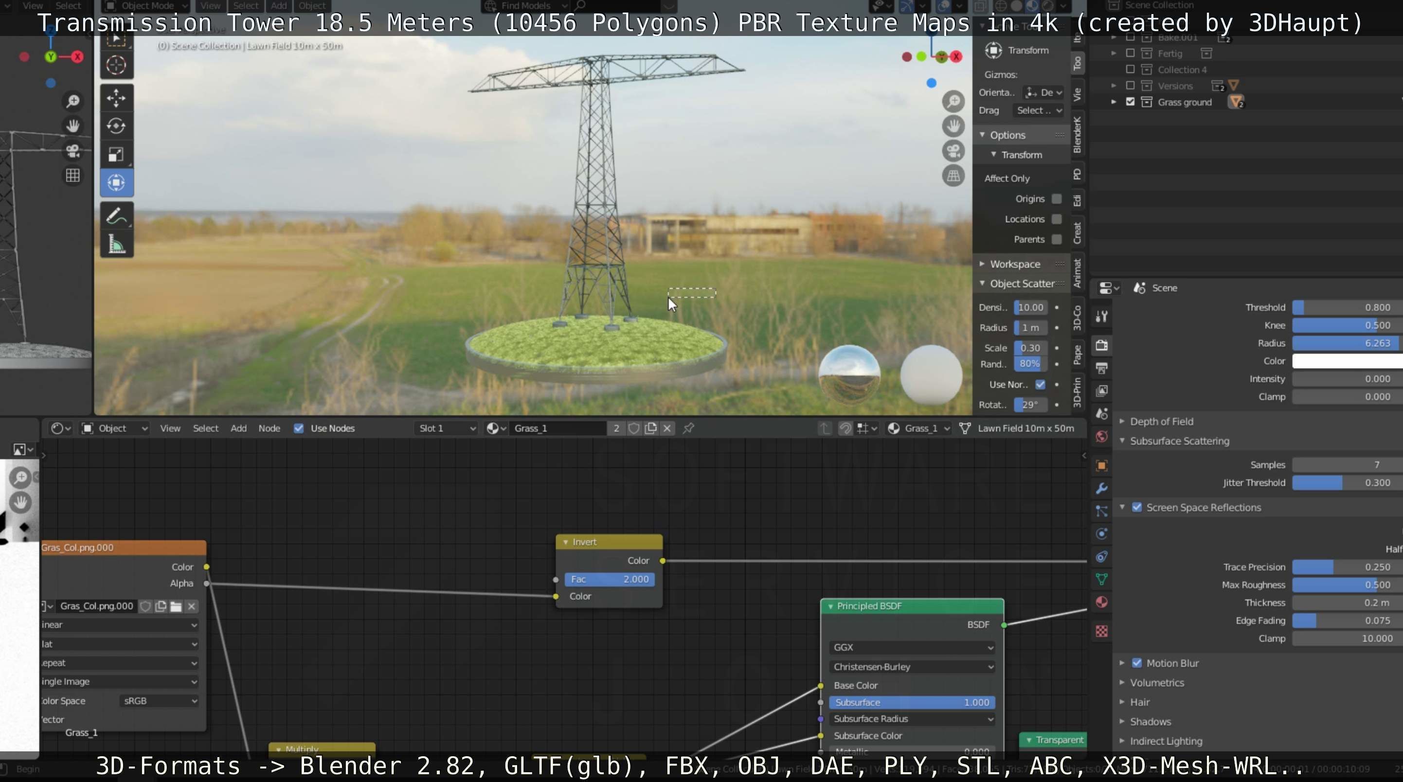 Transmission Tower 18 Meters  Low-poly 3D model_22