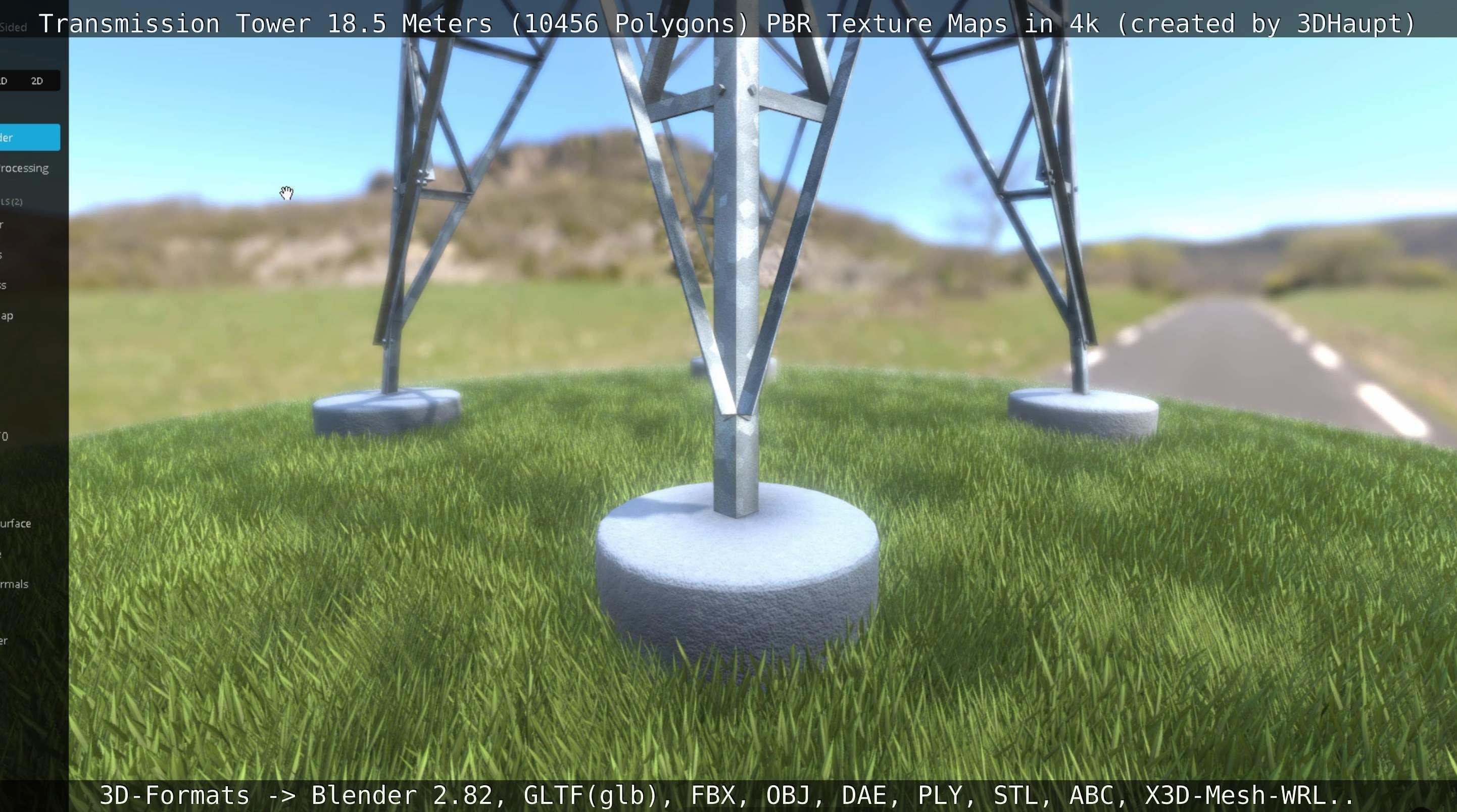 Transmission Tower 18 Meters  Low-poly 3D model_20