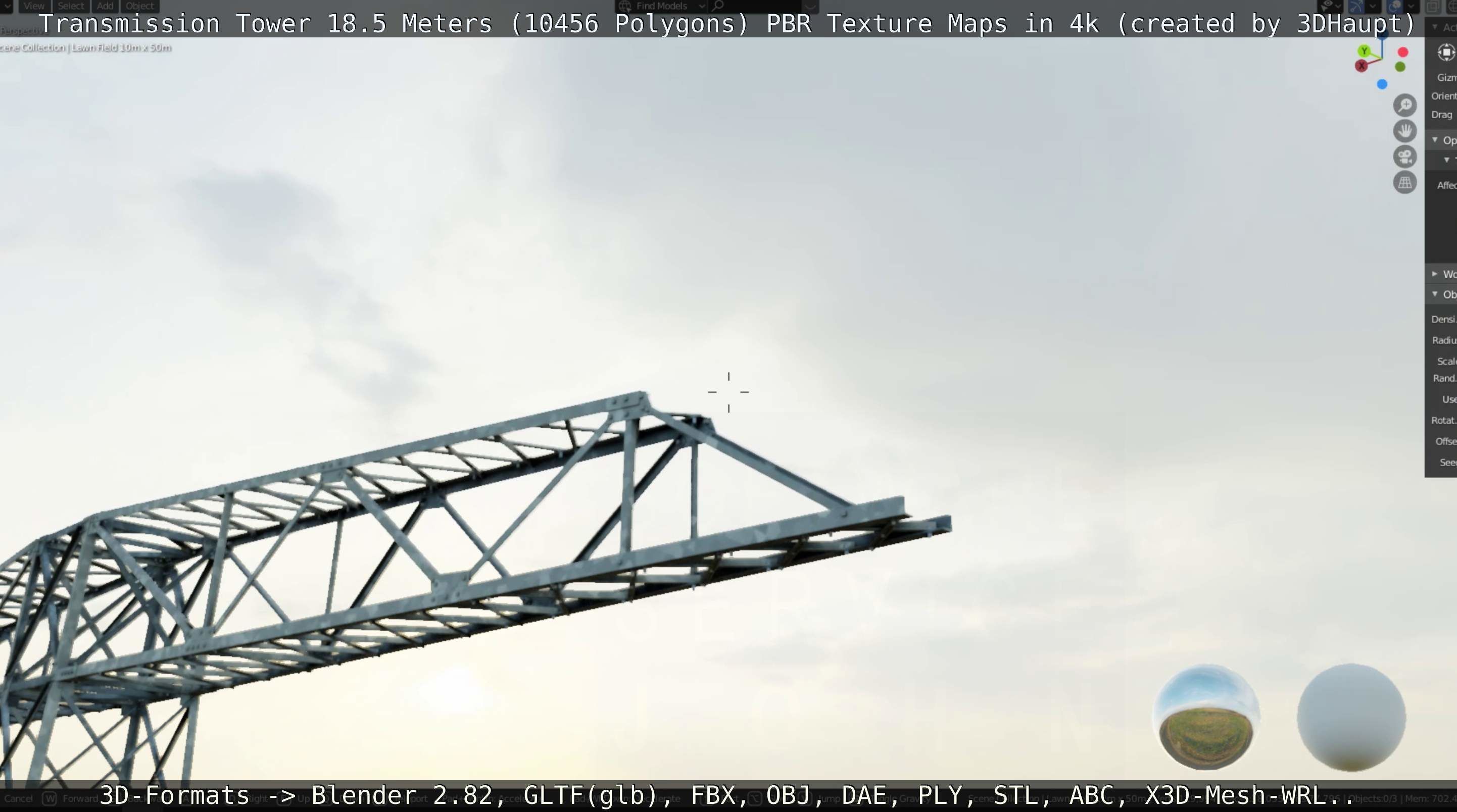 Transmission Tower 18 Meters  Low-poly 3D model_38