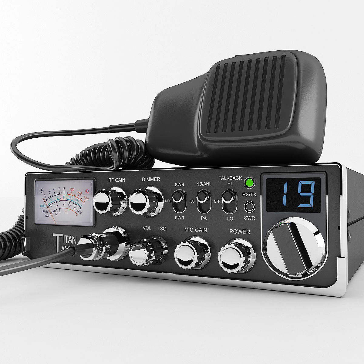 Mobile CB Radio 3D model_1
