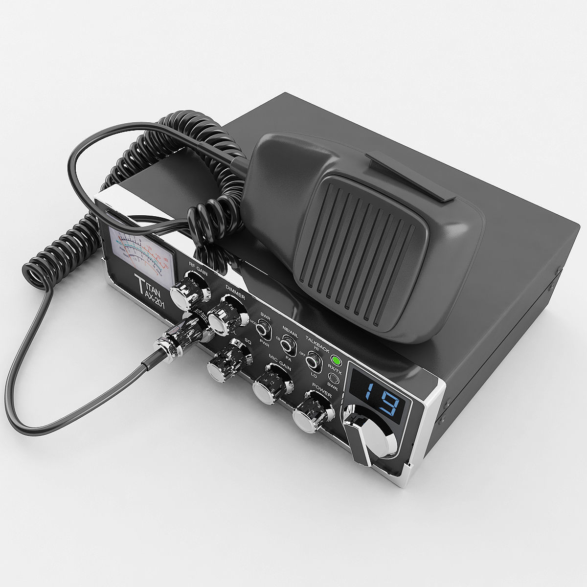 Mobile CB Radio 3D model_2