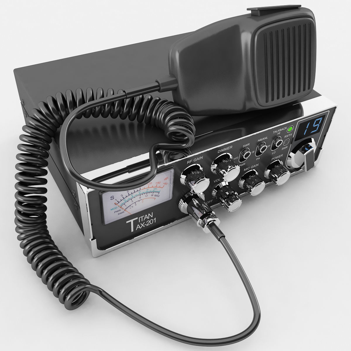 Mobile CB Radio 3D model_3