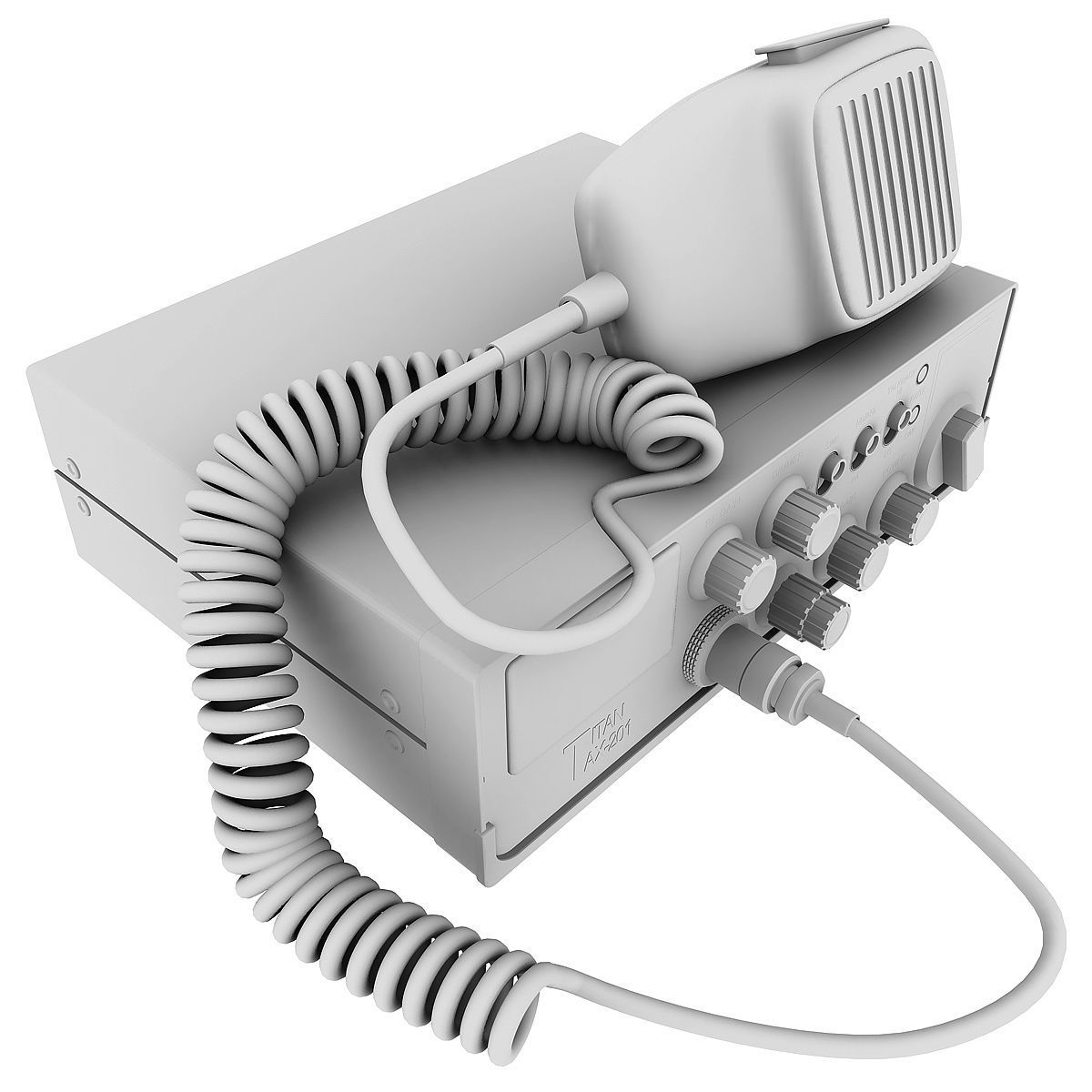 Mobile CB Radio 3D model_6