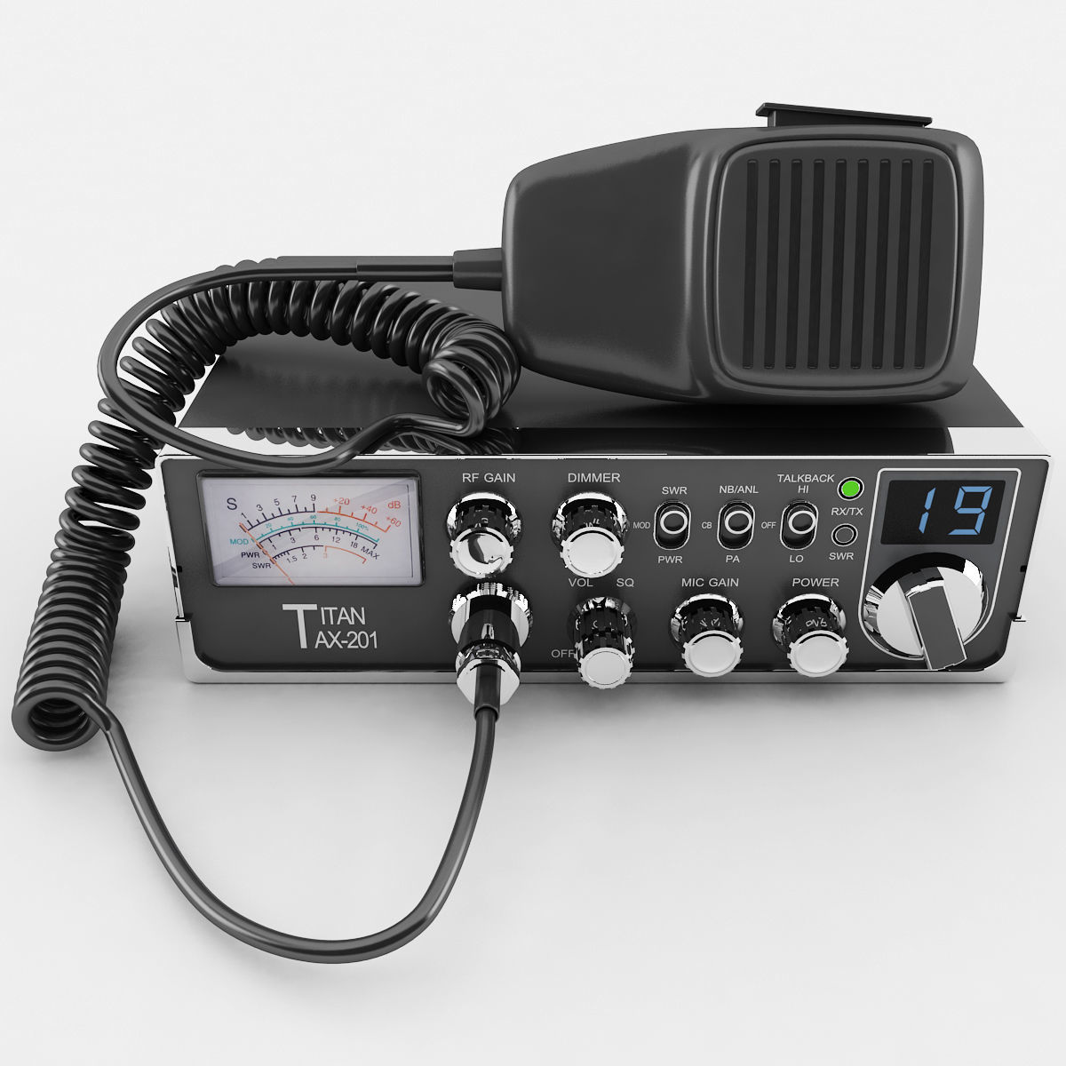 Mobile CB Radio 3D model_4