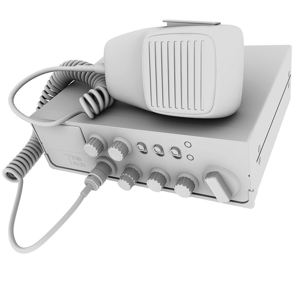 Mobile CB Radio 3D model_5