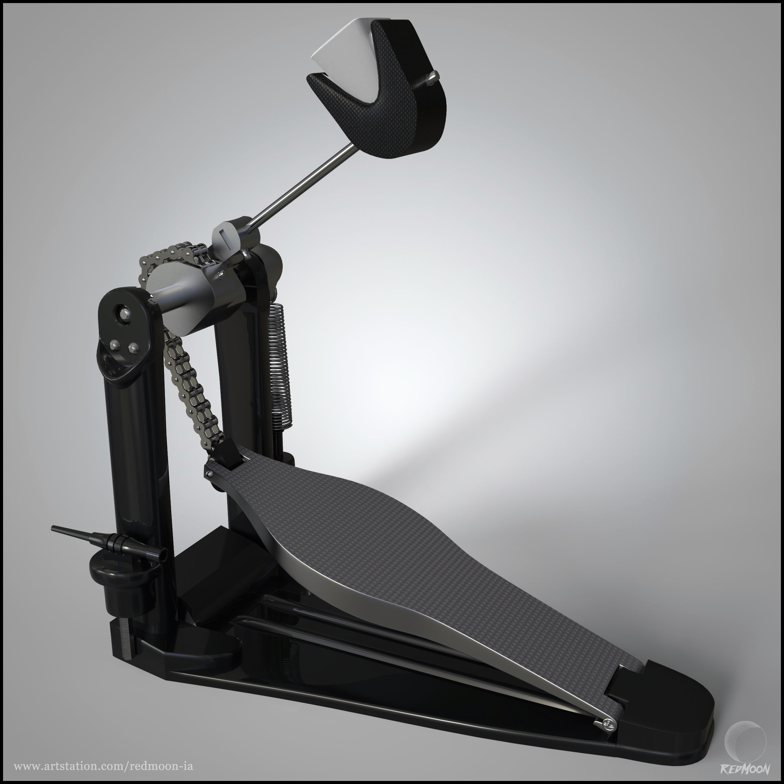 Drums Set guitar pedal 3D model_9