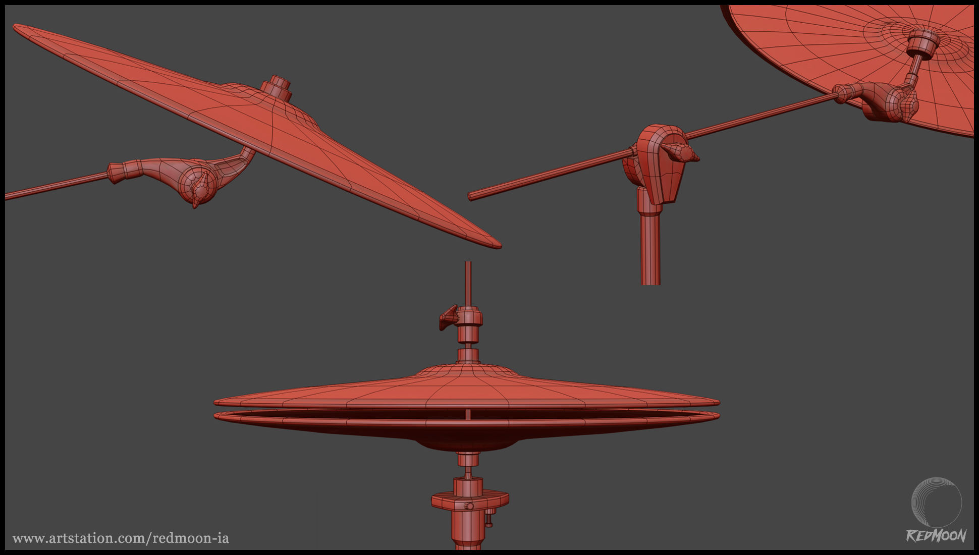 Drums Set guitar pedal 3D model_23