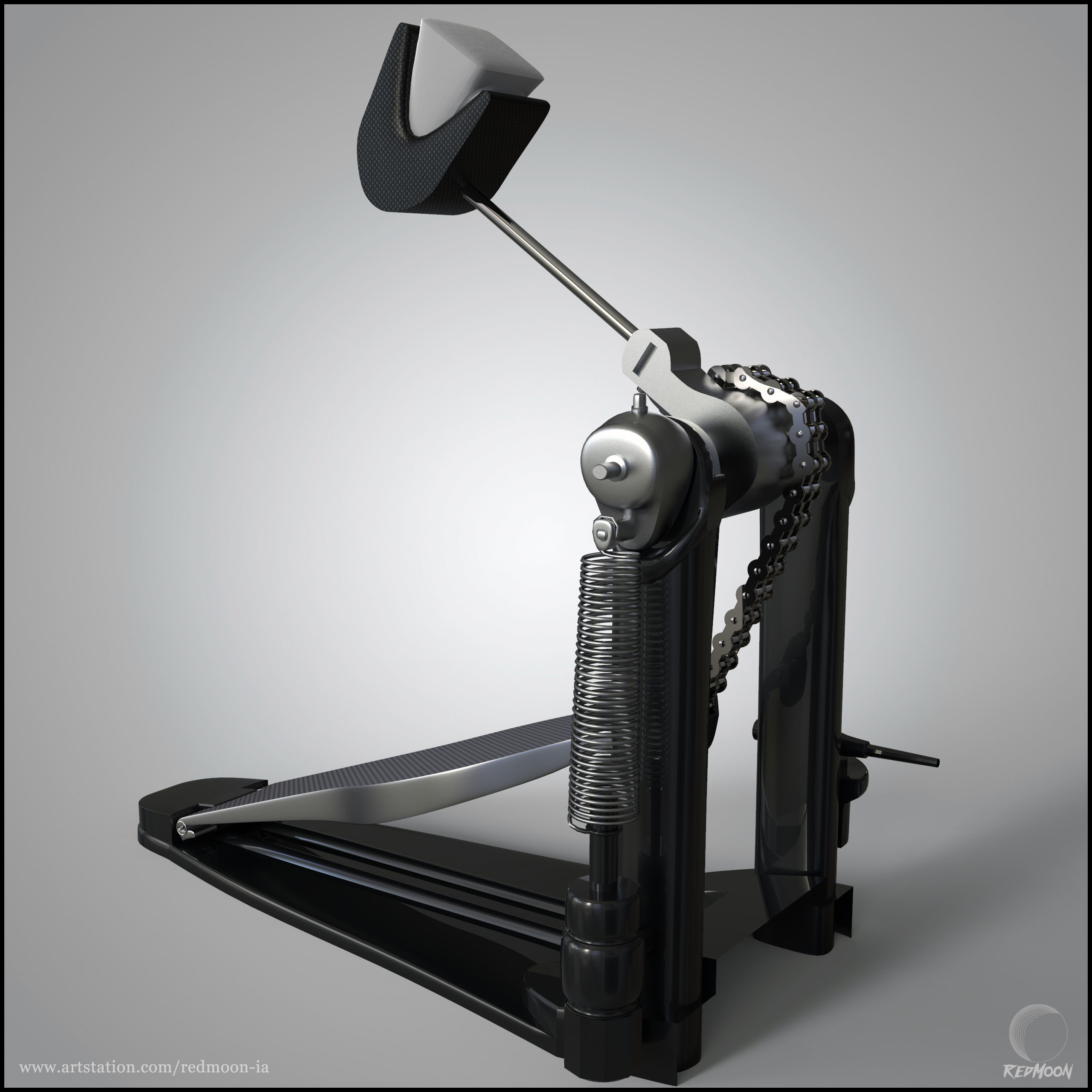 Drums Set guitar pedal 3D model_8