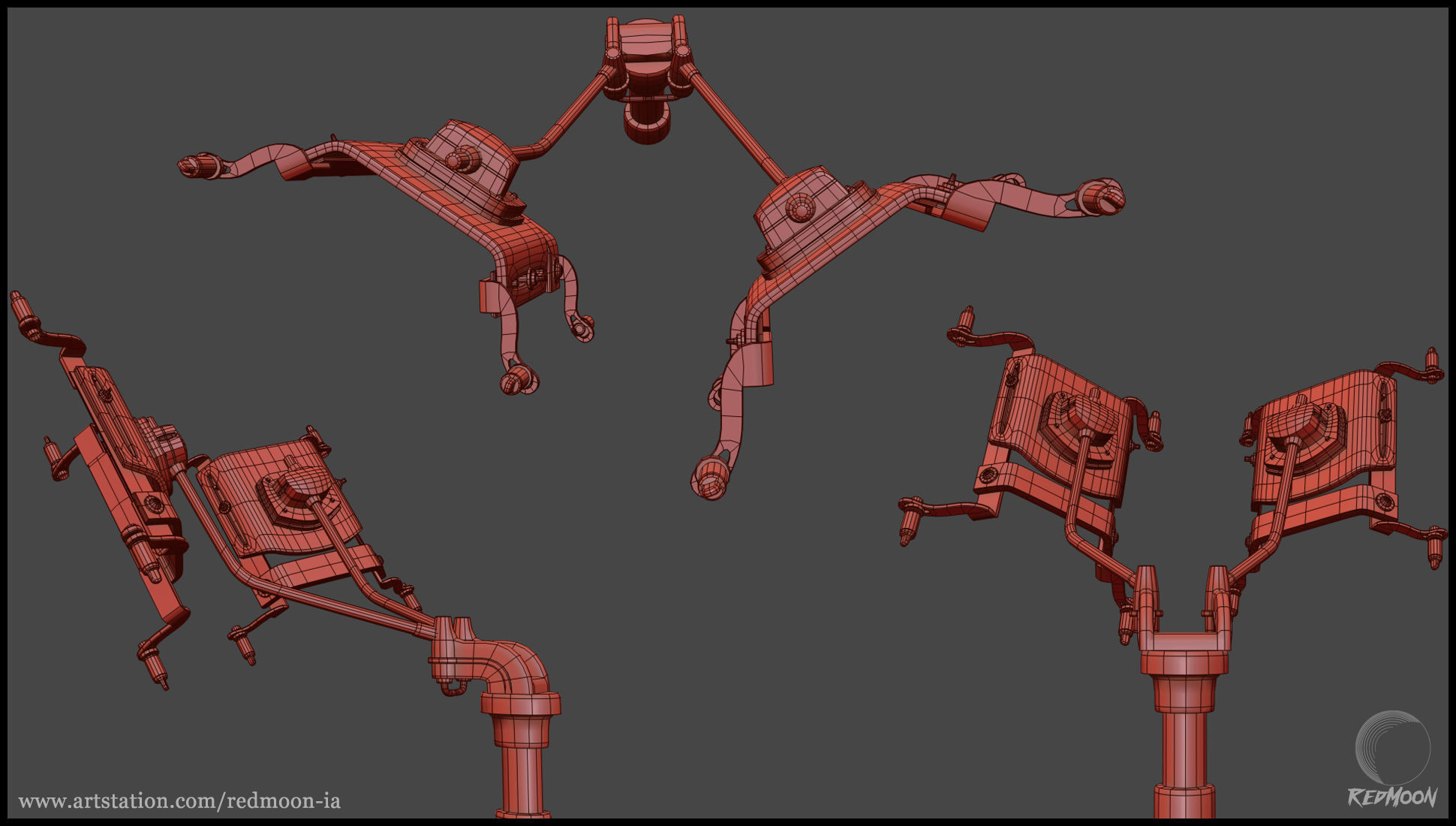 Drums Set guitar pedal 3D model_18