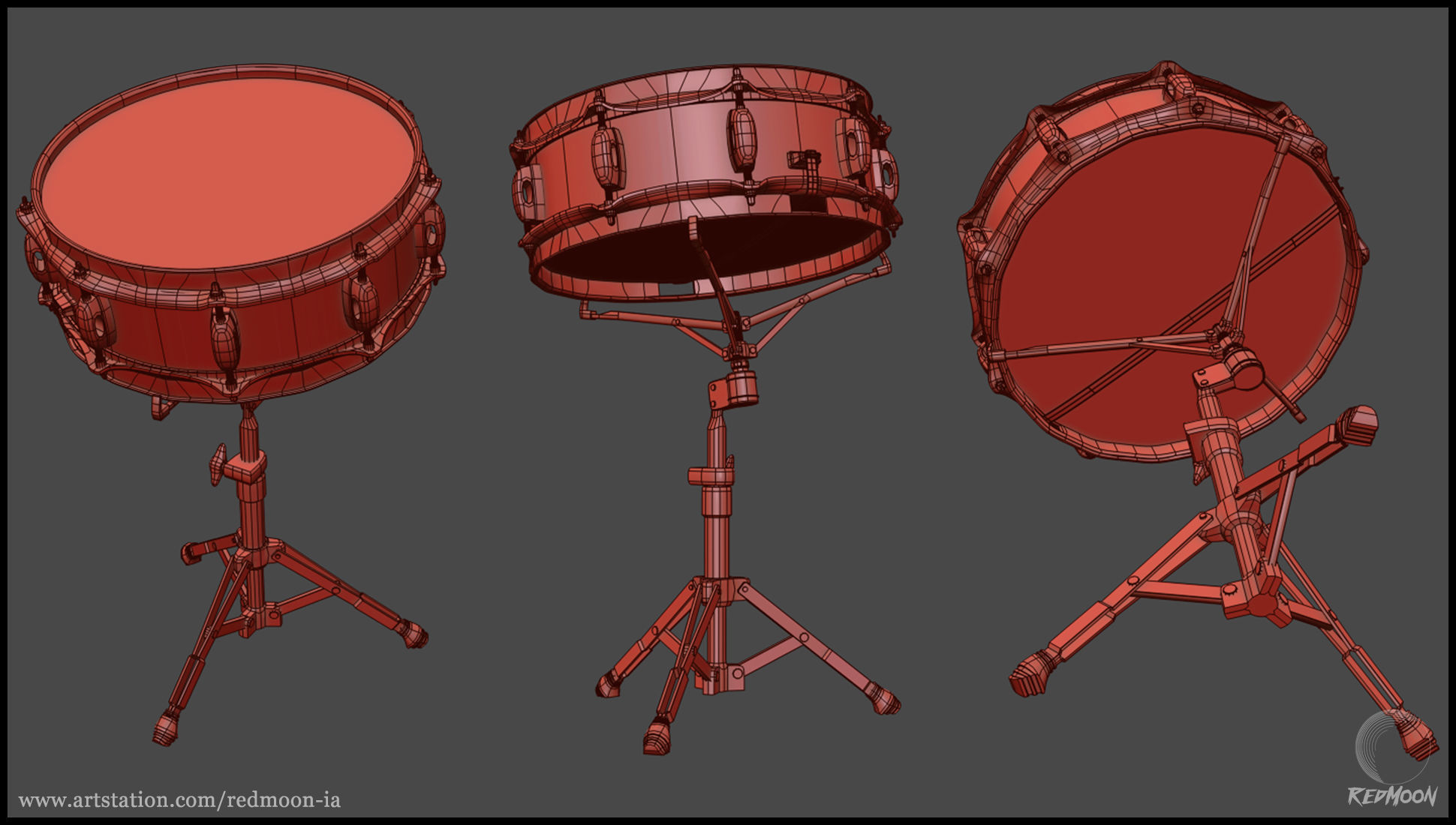 Drums Set guitar pedal 3D model_14