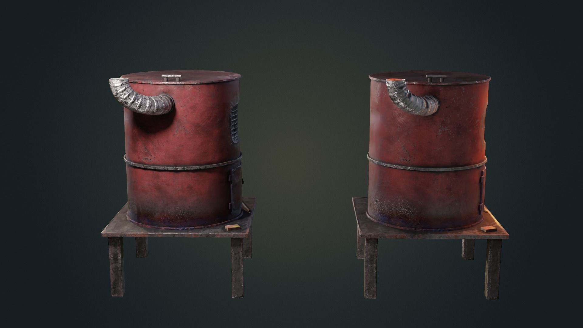 Hand Made Furnace Low-poly 3D model_18
