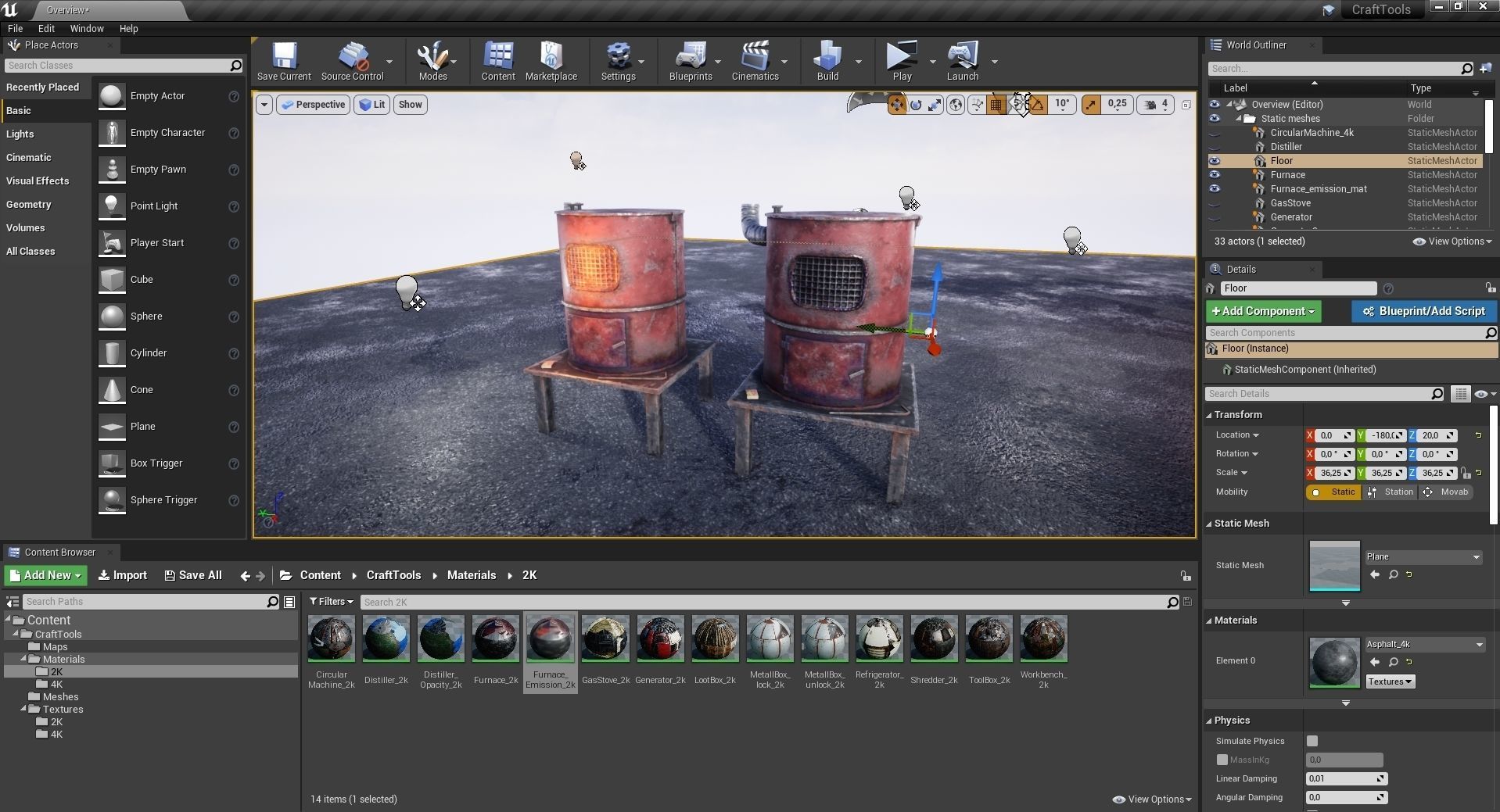 Hand Made Furnace Low-poly 3D model_19
